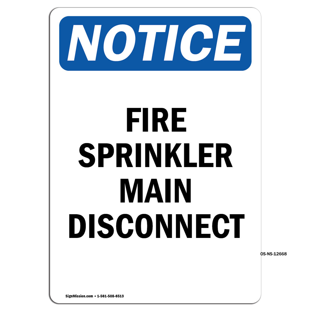 Fire Sprinkler Main Disconnect