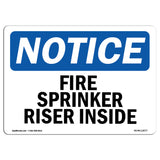 Fire Sprinkler Riser Inside Sign