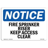 Fire Sprinkler Riser Keep Access Clear
