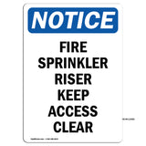 Fire Sprinkler Riser Keep Access Clear