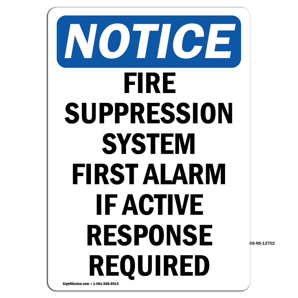Fire Suppression System First Alarm If Active