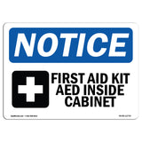 First Aid Kit AED Inside Cabinet