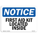 First Aid Kit Located Inside Sign