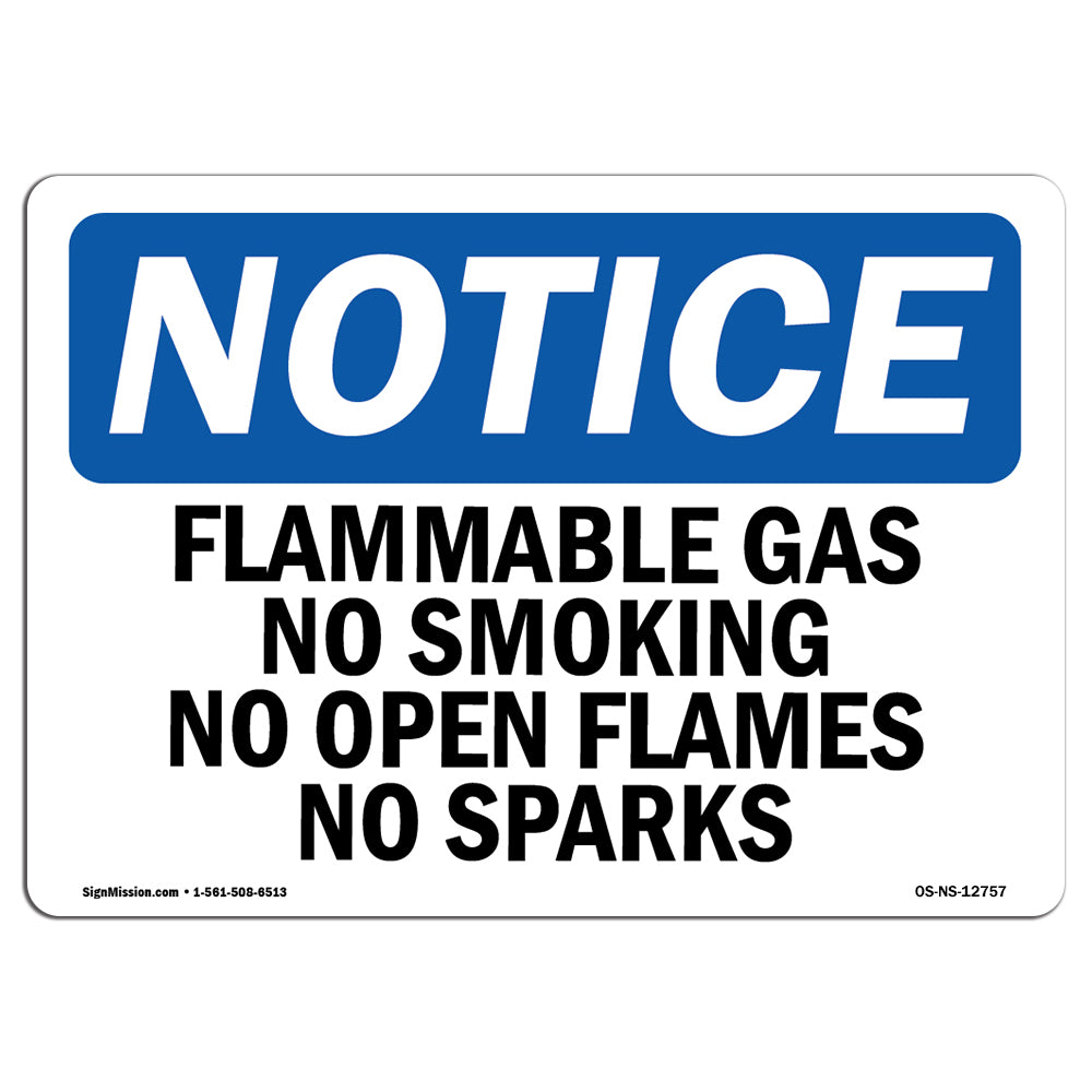 Flammable Gas No Smoking No Open Flames No Sparks