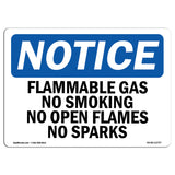 Flammable Gas No Smoking No Open Flames No Sparks