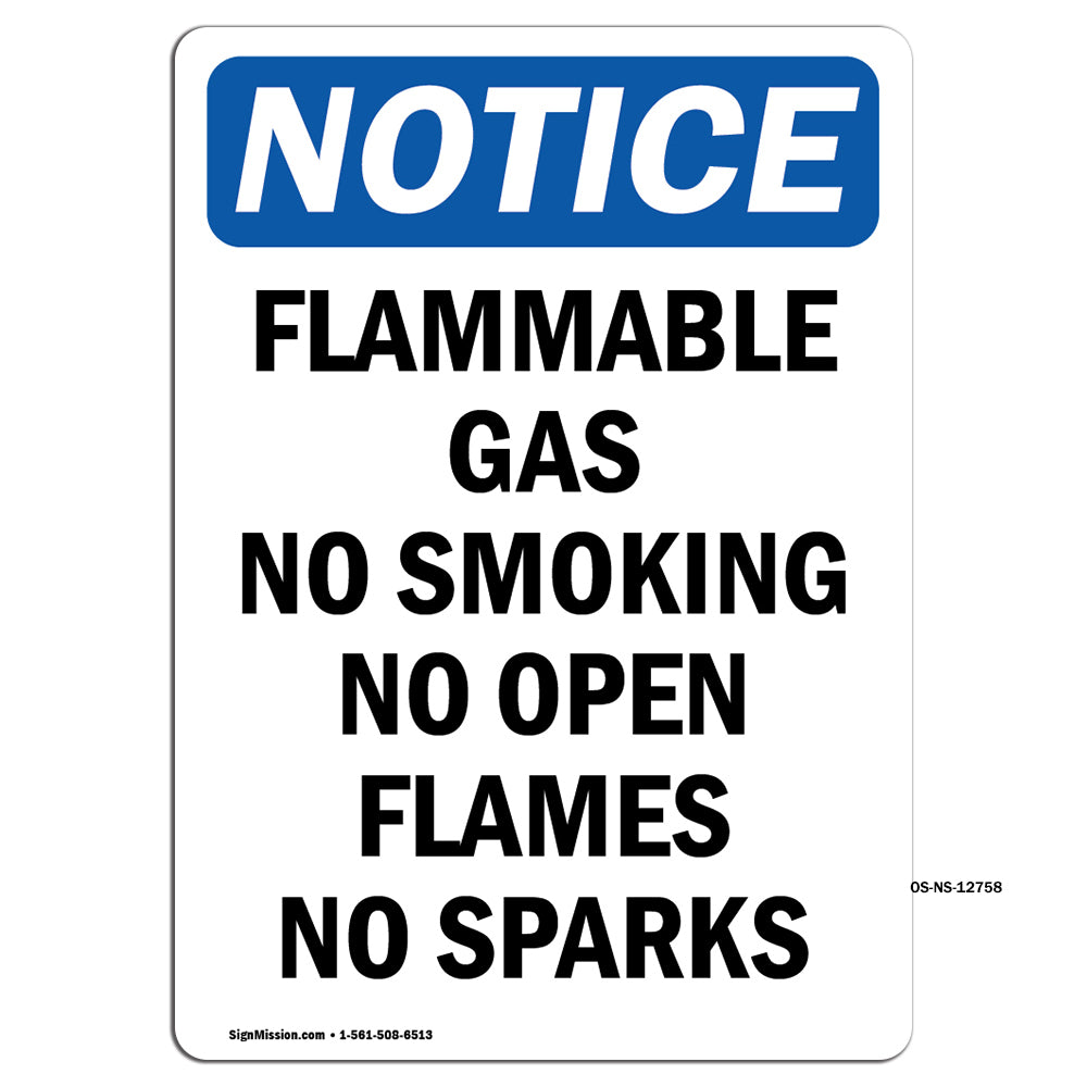 Flammable Gas No Smoking No Open Flames No Sparks