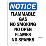 Flammable Gas No Smoking No Open Flames No Sparks