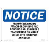 Flammable Liquids Attach Grounding And Bonding Sign