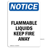 Flammable Liquids Keep Fire Away Sign