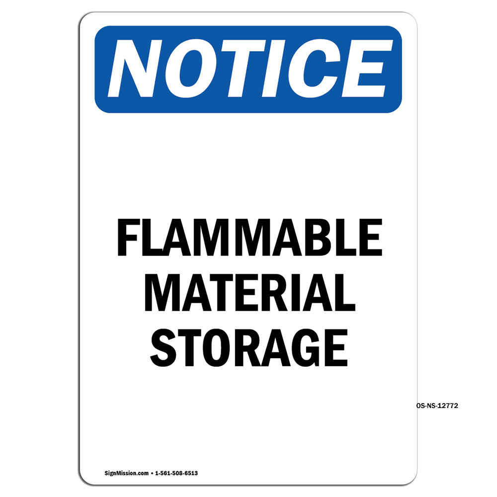 Flammable Material Storage Sign