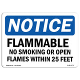 Flammable No Smoking Or Open Flames Sign