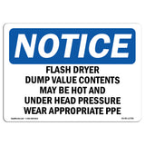 Flash Dryer Dump Valve Contents May Be Hot