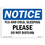 Flu And Cold, Sleeping Please Do Not Disturb Sign