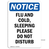 Flu And Cold, Sleeping Please Do Not Disturb Sign