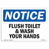 Flush Toilet And Wash Your Hands
