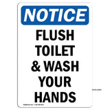 Flush Toilet And Wash Your Hands
