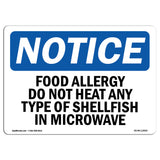 Food Allergy Do Not Heat Any Type Of Shellfish