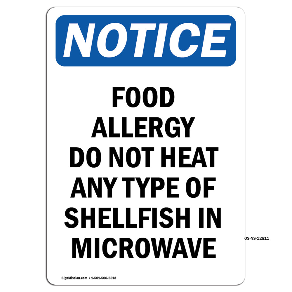 Food Allergy Do Not Heat Any Type Of Shellfish