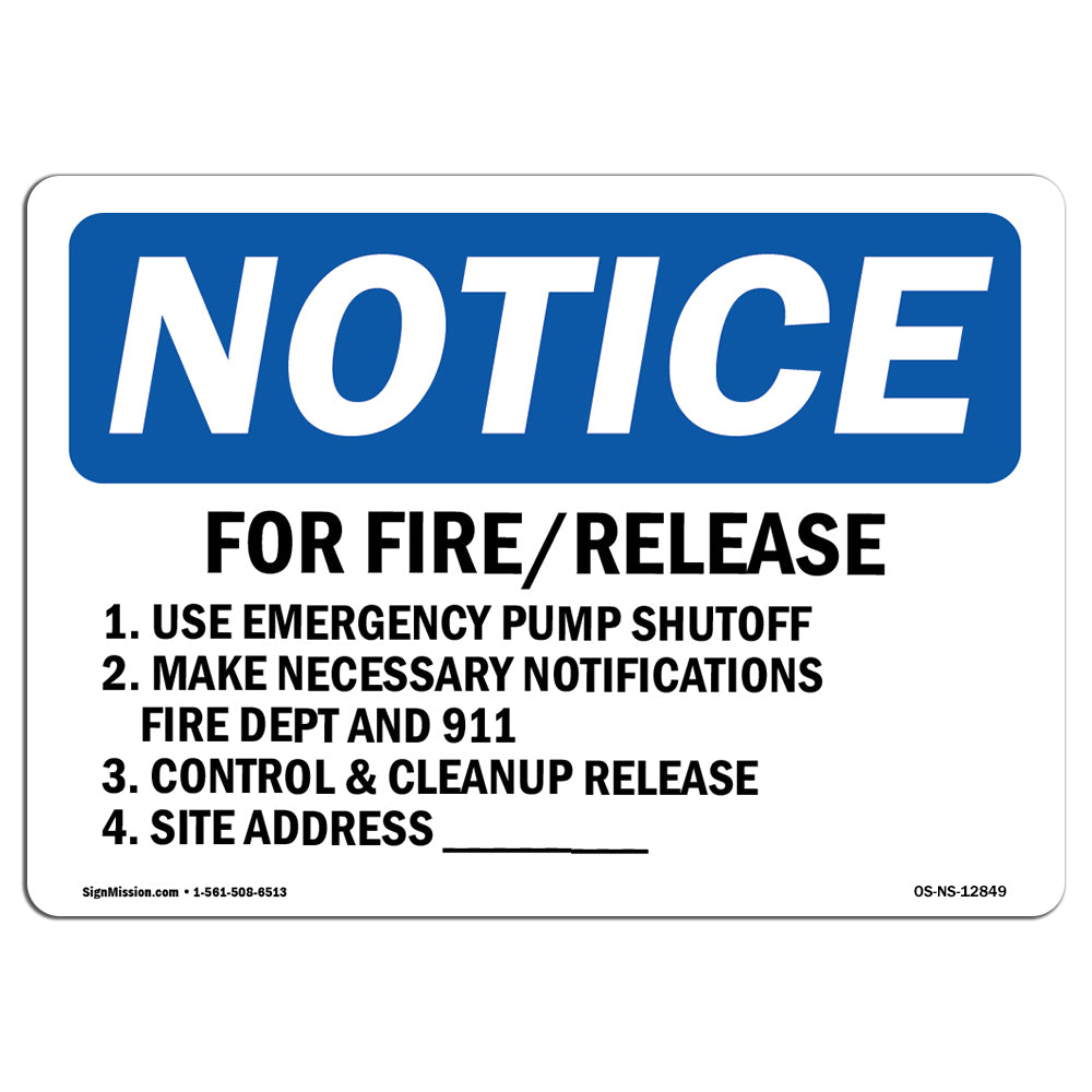 For Fire Release 1. Use Emergency Pump Shut
