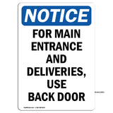 For Main Entrance And Deliveries,