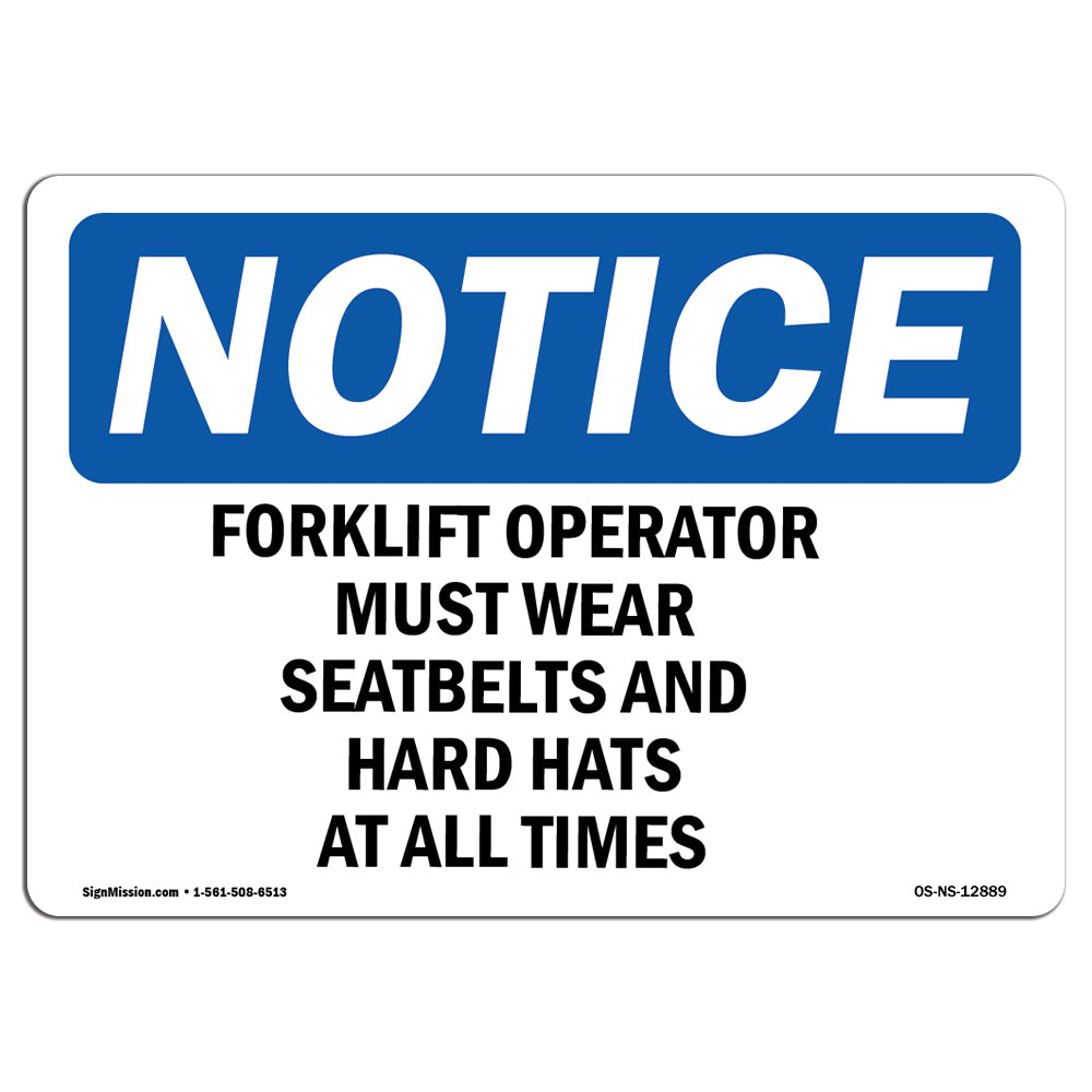 Forklift Operators Must Wear Seatbelts And