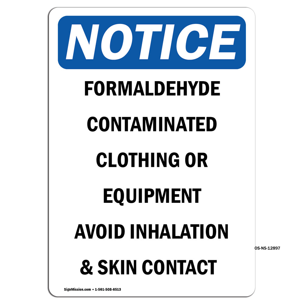 Formaldehyde Contaminated Clothing Or Equipment