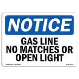 Gas Line No Matches Or Open Lights Sign