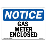 Gas Meter Enclosed Sign