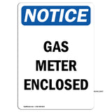 Gas Meter Enclosed Sign