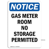 Gas Meter Room No Storage Permitted