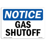 Gas Shutoff Sign