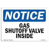 Gas Shutoff Valve Inside Sign