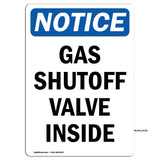 Gas Shutoff Valve Inside Sign