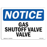 Gas Shutoff Valve Sign