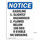 Gasoline 1. Slightly Hazardous 2. Flames