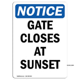 Gate Closes At Sunset