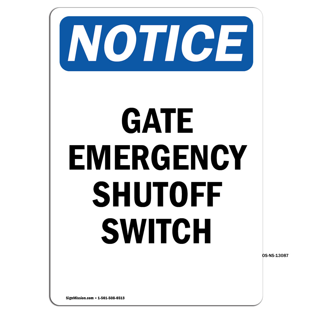 Gate Emergency Shutoff Switch