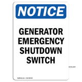 Generator Emergency Shutdown Switch