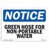 Green Hose For Non-Potable Water