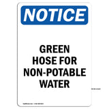 Green Hose For Non-Potable Water