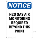 H2S Gas Air Monitoring Required Beyond This Point
