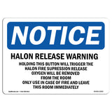 Halon Release Warning Holding This Button