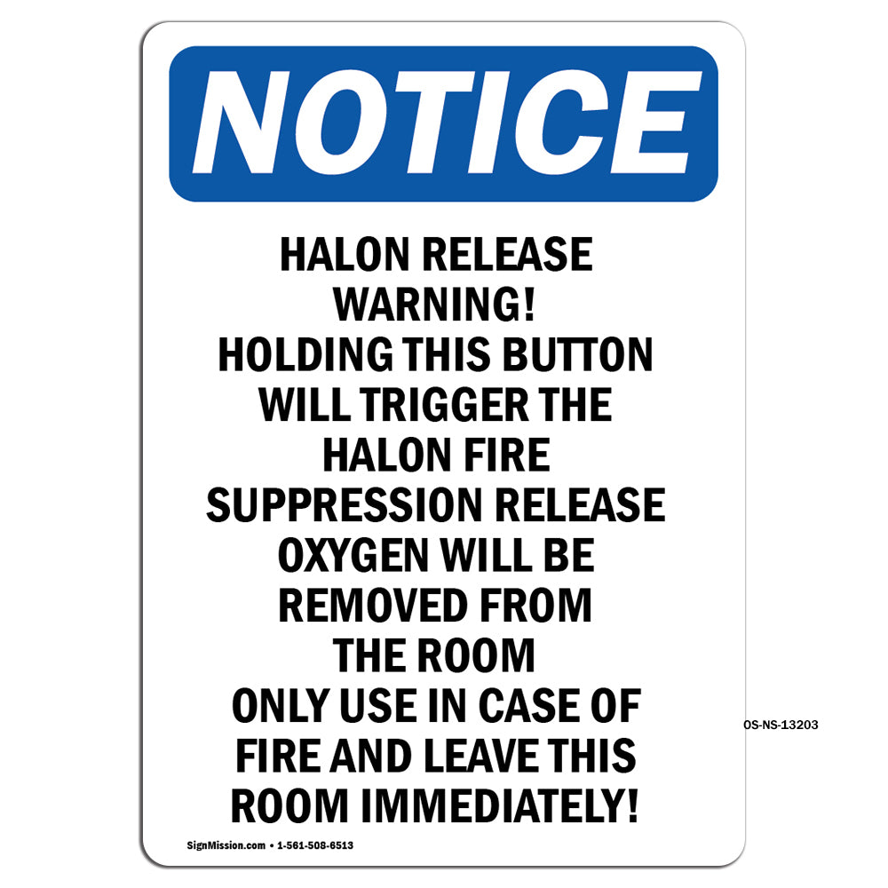 Halon Release Warning Holding This Button