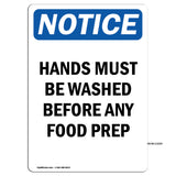 Hands Must Be Washed Before Any Food Prep