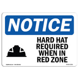 Hard Hat Required When In Red Zone