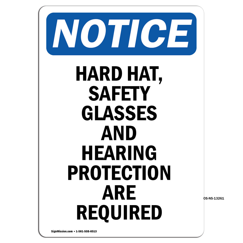 Hard Hat, Safety Glasses And Hearing Protection