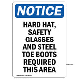 Hard Hat, Safety Glasses And Steel