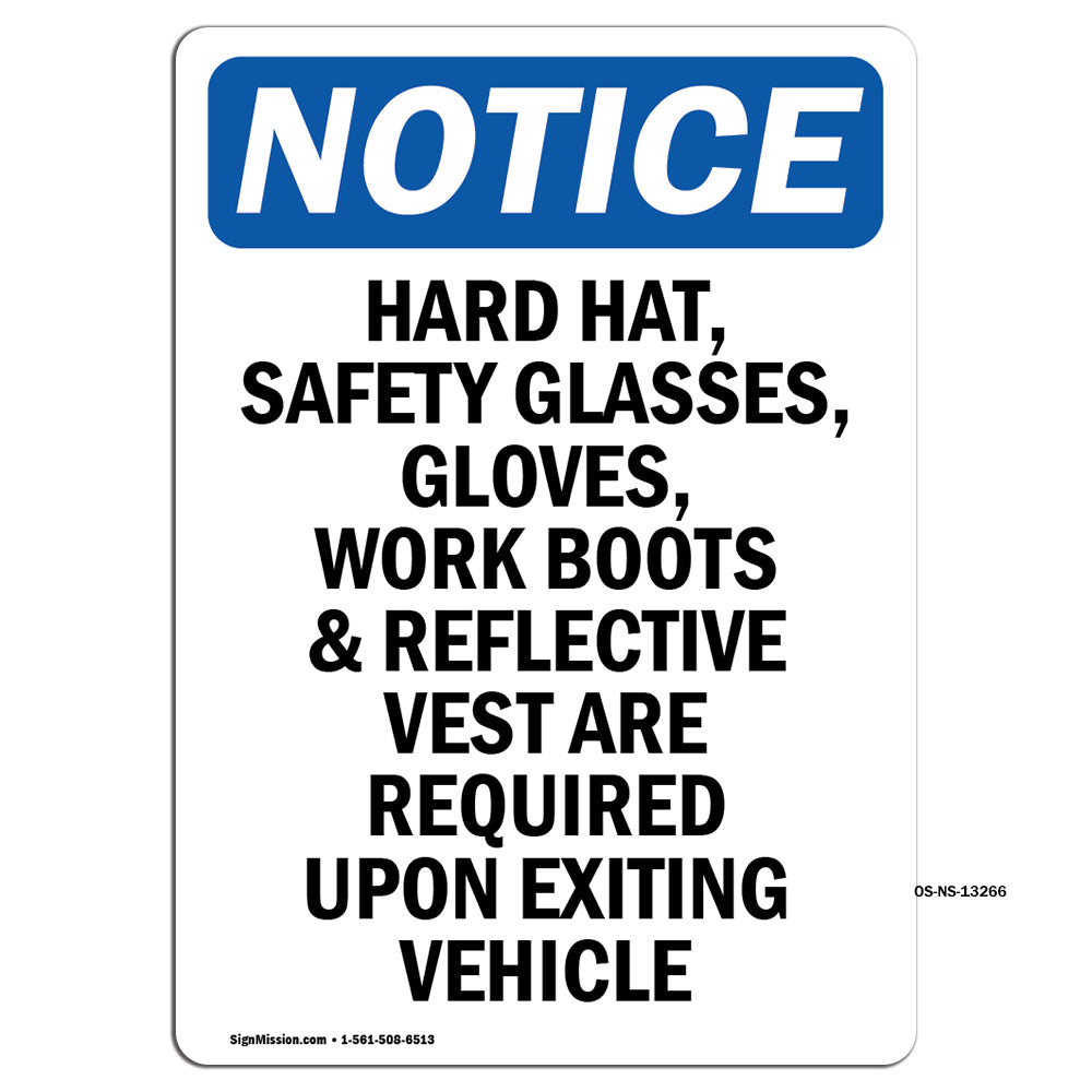 Hard Hat, Safety Glasses, Gloves,