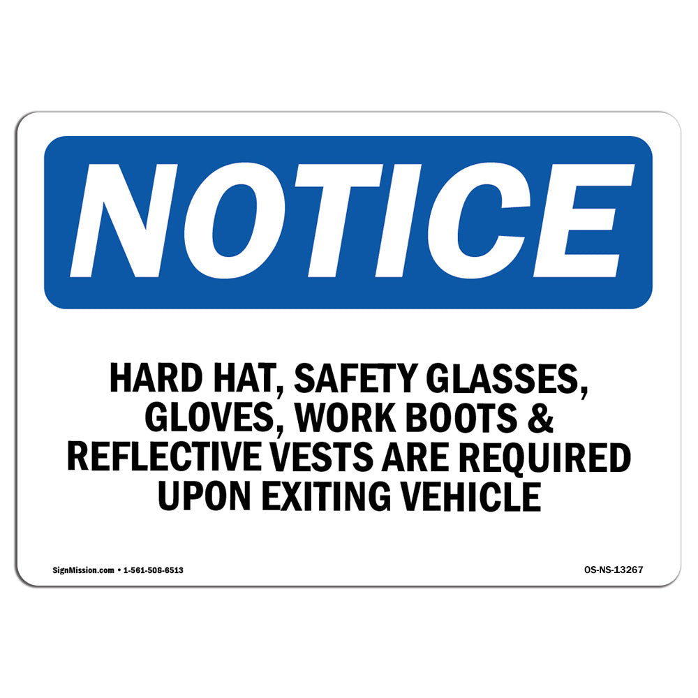 Hard Hat, Safety Glasses, Gloves,