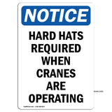 Hard Hats Required When Cranes Are Operating
